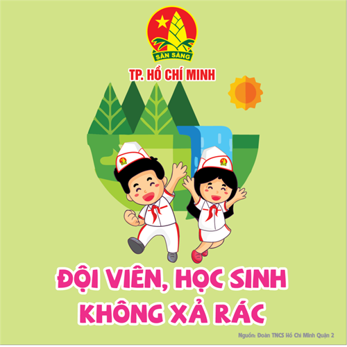 Phát động phong trào  Đội viên, học sinh không xả rác 