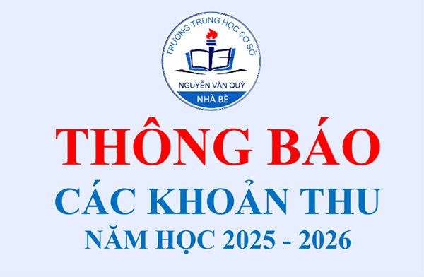 Thông báo các khoản thu dịch vụ NH 2025-2026