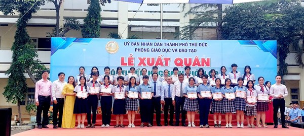Lễ xuất quân đội tuyển học sinh giỏi lớp 9 tham gia kỳ thi cấp Thành phố Hồ Chí Minh năm học 2024 - 2025