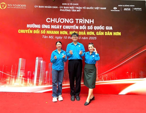 Chương trình “Hưởng ứng Ngày Chuyển đổi số Quốc gia” tại địa bàn Phường Tân Mỹ