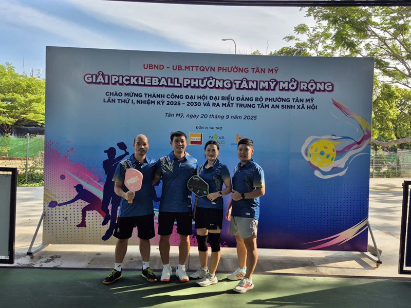 Giải Pickleball phường Tân Mỹ mở rộng.
