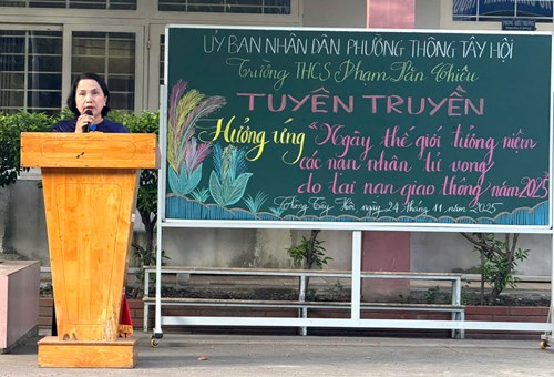 Trường THCS Phạm Văn Chiêu Hưởng ứng “Ngày thế giới tưởng niệm các nạn nhân tử vong do tai nạn giao thông”