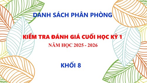 Danh sách học sinh Khối 8 tham dự Kiểm tra đánh giá cuối Học kỳ 1