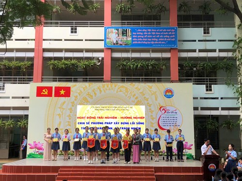 Sáng thứ 2 ngày 27/10/2025, Trường THCS Quang Trung tổ chức tiết Hoạt động trải nghiệm - Hướng nghiệp với chủ đề “Chia sẻ phương pháp xây dựng lối sống tích cực, văn minh, có trách nhiệm”, lồng ghép nội dung phát động phong trào  Nói lời hay, làm việc tốt  đến toàn thể học sinh.