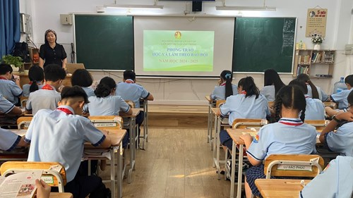 Liên đội THCS Quang Trung tích cực tham gia phong trào  Đọc và làm theo báo Đội  năm học 2024 - 2024.