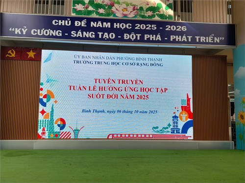 Sinh Hoạt Chào Cờ Tuần 5 - Chủ Đề : Tuần Lễ Hưởng Ứng Học Tập Suốt Đời Năm 2025 - Phát Động Hỗ Trợ Đồng Bào Bị Ảnh Hưởng Bởi Bão, Lũ Năm 2025