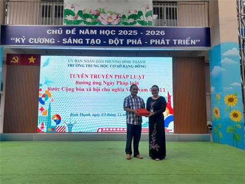 Sinh Hoạt Chào Cờ Tuần 9 - Tuyên Truyền Pháp Luật - Hưởng Ứng Ngày Pháp Luật Nước Cộng Hòa Xã Hội Chủ Nghĩa Việt Nam 09/11