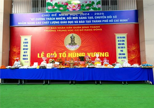 Trường THCS Rạng Đông Tổ Chức Lễ Giổ Tổ Hùng Vương - Năm Học 2024 - 2025