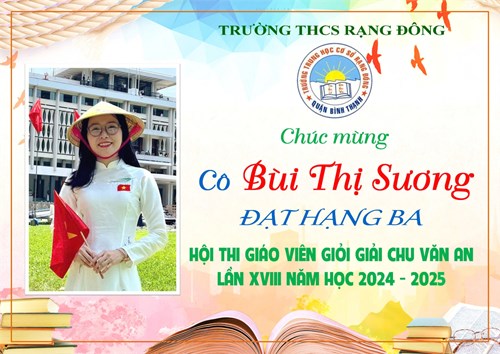 Trường THCS Rạng Đông Chúc Mừng Giáo Viên Đạt Kết Quả Cao - Hội Thi Giáo Viên Giỏi Giải Chu Văn An Lần XVIII Năm Học 2024 - 2025