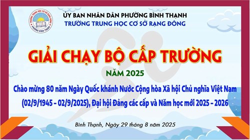 Trường THCS Rạng Đông Tổ Chức Hội Thao - Giải Chạy Bộ Cấp Trường Năm 2025