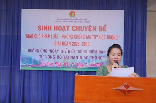 Sinh hoạt Chuyên đề Giáo dục pháp luật - Phòng chống ma túy học đường