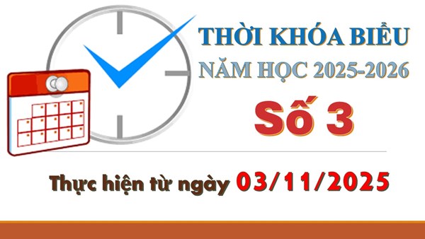 Thời khóa biểu số 3, năm học 2025-2026