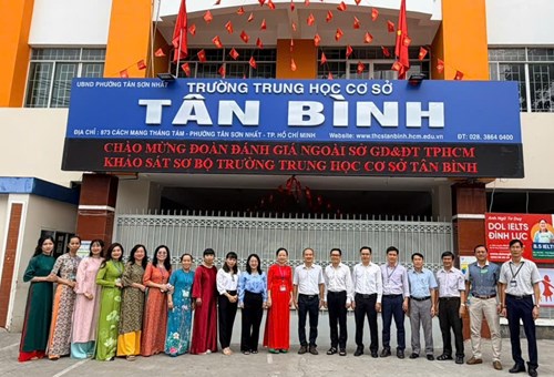 Trường THCS Tân Bình đón Đoàn Đánh giá ngoài Sở Giáo dục và Đào tạo Thành phố Hồ Chí Minh khảo sát sơ bộ ngày 02/12/2025