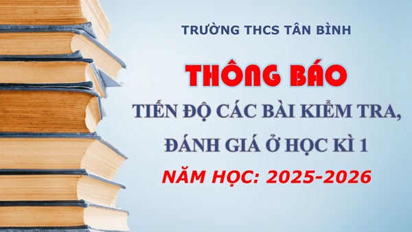 Tiến độ các bài kiểm tra, đánh giá HK1 năm học 2025-2026