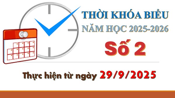 Thời khóa biểu số 2, năm học 2025-2026