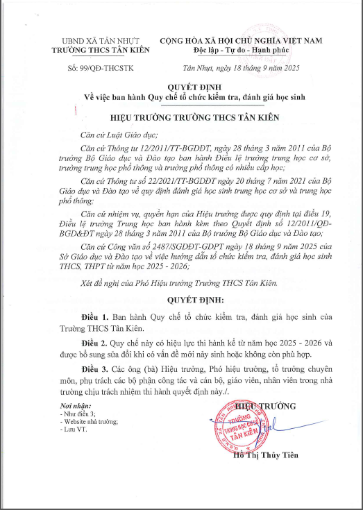 <a href="/van-ban-hanh-chinh/quyet-dinh-ve-viec-ban-hanh-quy-che-to-chuc-kiem-tra-danh-gia-hoc-sinh-nam-hoc/ctfull/108068/732259">Quyết định về việc ban hành Quy chế tổ chức<span class=bacham>...</span></a>