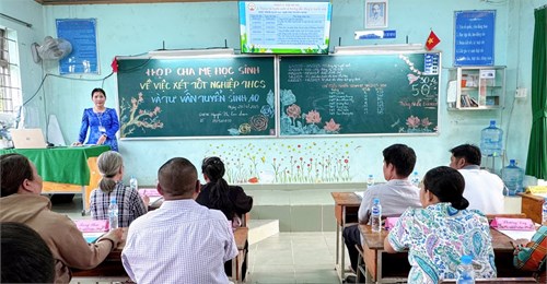 Họp CMHS Khối 9 về xét TN.THCS năm 2025; tư vấn tuyển sinh vào lớp 10 THPT năm học 2025-2026