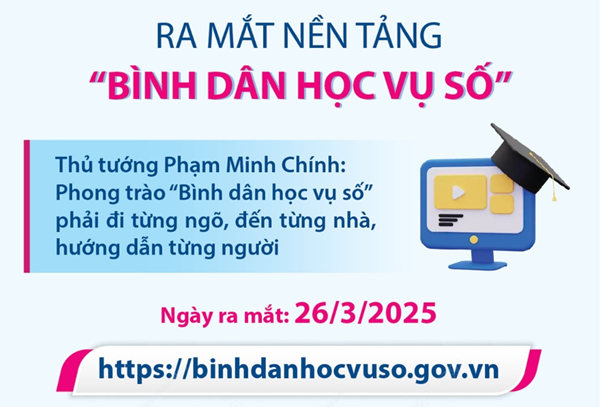 Ra mắt nền tảng  Bình dân học vụ số 