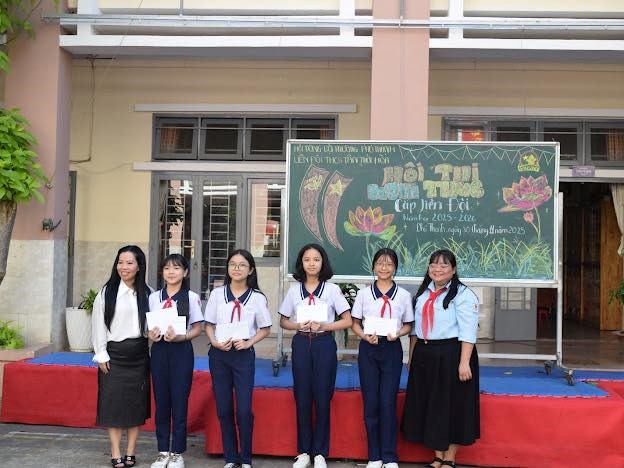 Liên đội thcs tân thới hoà tổ chức hội thi nghi thức đội tntp hồ chí minh năm 2025