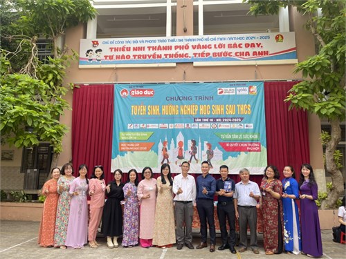 Trường THCS Tân Thới Hoà phối hợp với Sở Giáo dục Thành Phố Hồ Chí Minh tổ chức chương trình “Tuyển sinh, hướng nghiệp học sinh sau THCS” năm học 2024 - 2025.