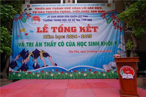Trường thcs Tân Thới Hòa tổ chức   LỄ TỔNG KẾT NĂM HỌC 2024-2025 VÀ TRI ÂN THẦY CÔ CỦA HỌC SINH KHỐI 9 