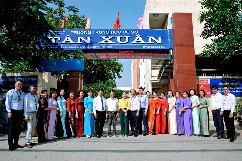 Đón đoàn đánh giá ngoài sở gd&đt thành phố hồ chí minh khảo sát chính thức trường thcs tân xuân