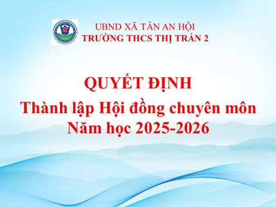 Quyết định thành lập Hội đồng chuyên môn năm học 2025-2026
