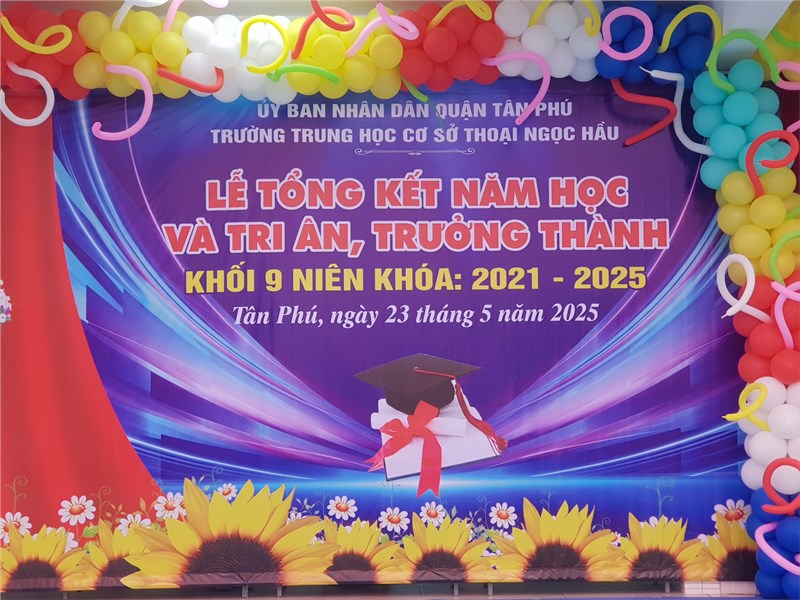 Lễ Tổng kết Năm học 2024 – 2025 & Lễ Tri ân – Trưởng thành Học sinh Khối 9