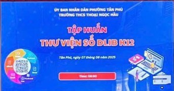 Buổi tập huấn Thư viện số tại trường THCS Thoại Ngọc Hầu