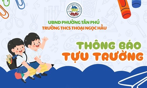 Lịch tựu trường học sinh 4 khối - Trường THCS Thoại Ngọc Hầu - Năm học 2025-2026