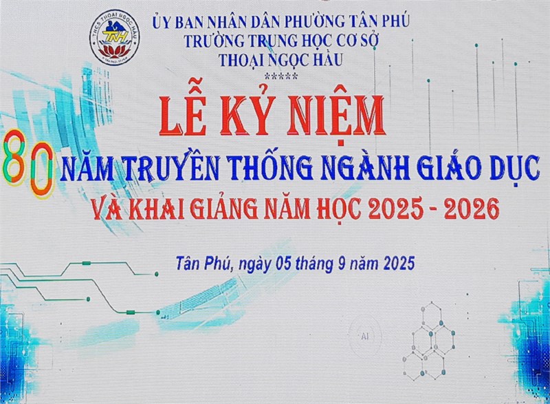 🌸📚🎉 Lễ Khai giảng năm học 2025 – 2026 trường Trung học cơ sở Thoại Ngọc Hầu 🌸📚🎉