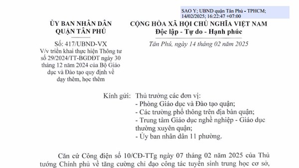 Triển khai thực hiện Thông tư 29/2024/TT-BGDĐT