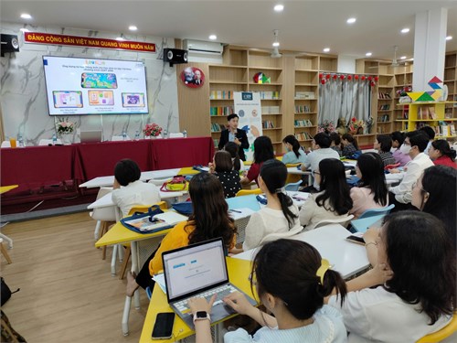 Trường THCS Tôn Thất Tùng thực hiện Kế hoạch số 211/KH-GDĐT ngày 03 tháng 4 năm 2025 của Phòng GD&ĐT về việc tập huấn Chuyên đề: Ứng dụng Trí Tuệ Nhân Tạo (AI) trong soạn giảng tài liệu thực hành và kiểm tra đánh giá theo định dạng tuyển sinh lớp 10 môn Tiếng Anh cấp THCS, năm học 2024-2025