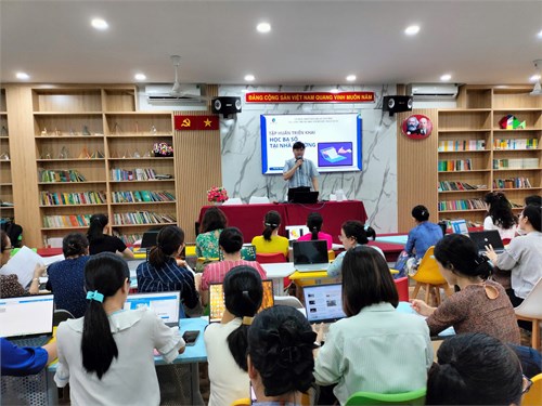 Trường THCS Tôn Thất Tùng phối hợp cùng Tập đoàn công nghệ Quảng Ích tổ chức tập huấn triển khai  Học Bạ Số Tại Nhà Trường 