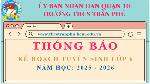 Thông báo Kế hoạch tuyển sinh lớp 6 năm học 2025-2026