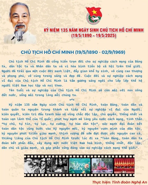 Kỷ niệm 135 năm ngày sinh chủ tịch hồ chí minh (19/5/1890-19/5/2025)