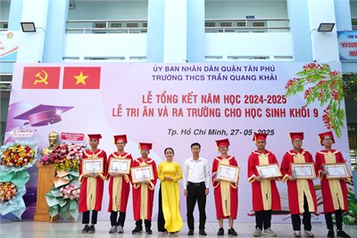 Lễ tổng kết năm học 2024–2025 và lễ tri ân – ra trường học sinh khối 9.