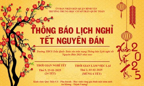 Thông báo Lịch nghỉ Tết Nguyên Đán 2025