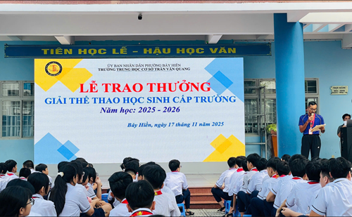 Lễ phát thưởng Hội thi thể thao cấp trường năm học 2025-2026