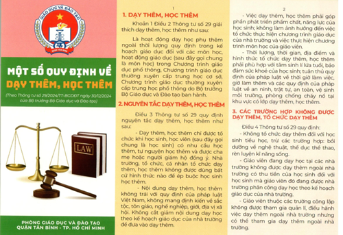 Thông tư số 29/2024/TT-BGDĐT ngày 30 tháng 12 năm 2024 của Bộ Giáo dục và Đào tạo Quy định về dạy thêm, học thêm