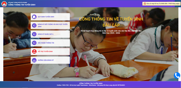 Hướng dẫn tuyển sinh đầu cấp Thành phố Hồ Chí Minh