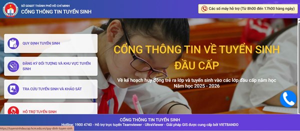 Hướng dẫn phhs tra cứu kết quả tuyển sinh và xác nhận nhập học trực tuyến qua cổng tuyển sinh sở gd&đt tp hồ chí minh¬