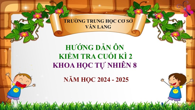 Khoa học tự nhiên 8_ Hướng dẫn ôn kiểm tra cuối kì 2 năm học 2024 - 2025