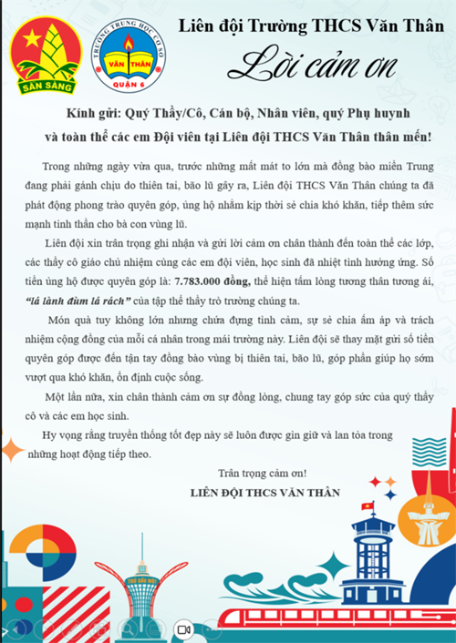 Phát động quyền góp ủng hộ đồng bào Miền Trung khắc phục hậu quả mưa bão