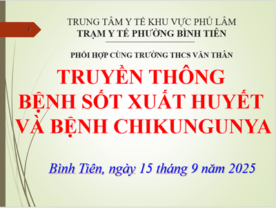 Truyền thông phòng chống bệnh sốt xuất huyết và bệnh chikungunya