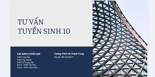 Tư vấn tuyển sinh 10 cho CMHS và HS Khối 9