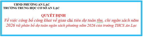 Công bố công khai về giao chỉ tiêu dự toán thu, chi ngân sách năm 2026 và phân bổ dự toán ngân sách phường năm 2026