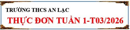 Thực đơn tuần 1 tháng 3 năm 2026