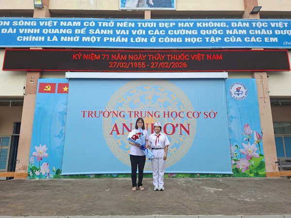 Sáng thứ Hai, ngày 23 tháng 02 năm 2026 Trường THCS An Nhơn Sinh hoạt kỷ niệm 71 năm ngày Thầy thuốc Việt Nam(27/02/1955 - 27/02/2026).