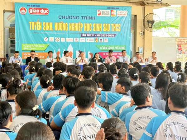 Trường THCS An Nhơn tổ chức chương trình tuyển sinh, hướng nghiệp học sinh sau THCS năm học 2025-2026.